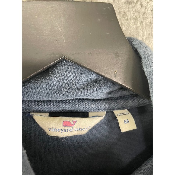 Vineyard Vines Disney Parks Beach Club Quarter Zip‎ Pullover Navy Blue Womens M - Picture 4 of 11